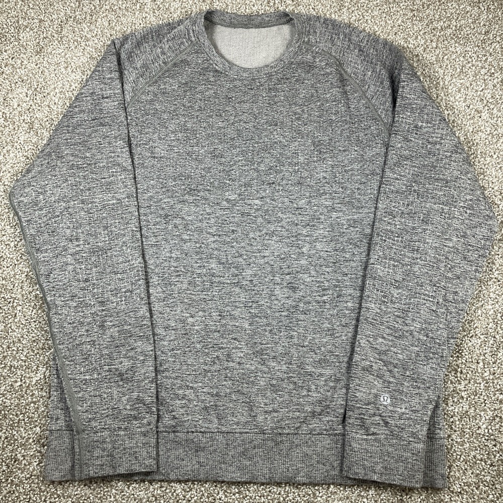 Lululemon Men's Engineered Warmth Long Sleeve Crew Heathered Gray Men's Large